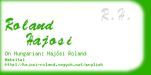 roland hajosi business card