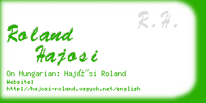 roland hajosi business card